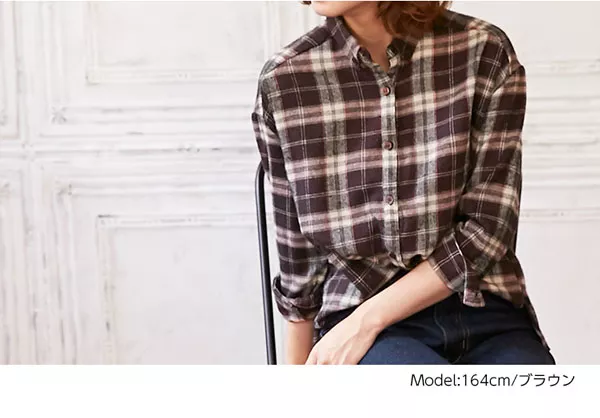 ボックスボタンダウンチェックシャツ [C3438]  　 | トップス全品送料無料！9/11(金)18:00〜9/14(月)朝11:59まで