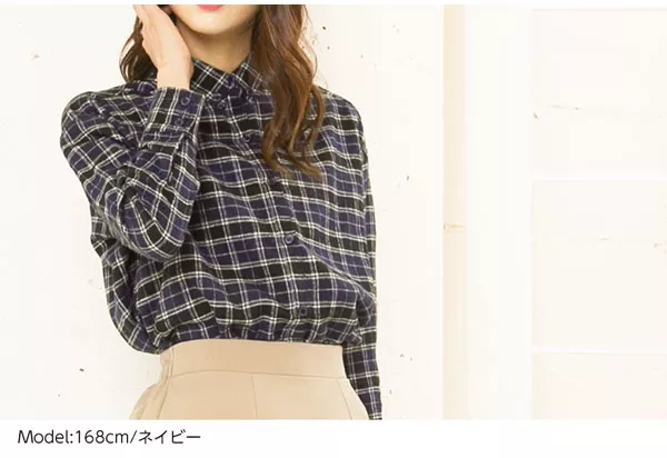 ボックスボタンダウンチェックシャツ [C3438]  　 | トップス全品送料無料！9/11(金)18:00〜9/14(月)朝11:59まで