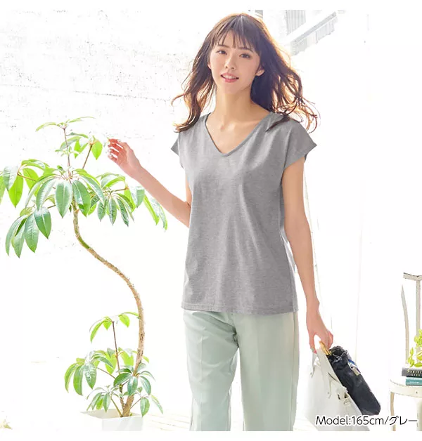 [ ASELEAR ]汗染み防止前後2WAYTシャツ [C3617]  　 | トップス全品送料無料！9/11(金)18:00〜9/14(月)朝11:59まで