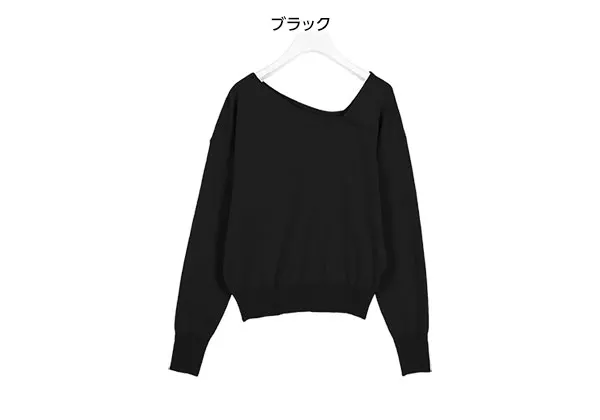 アシメデザインコットンニット [C3661]  　