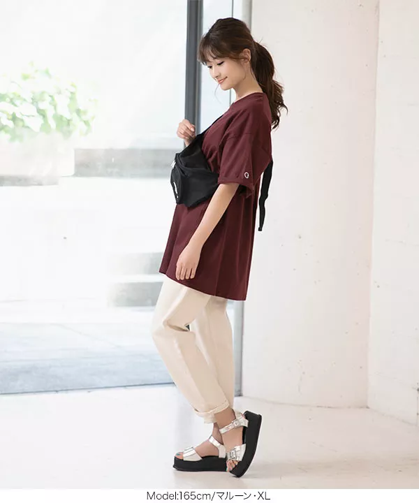 [ Champion ]ショートスリーブTシャツ [C3848]  　 | トップス全品送料無料！8/7(金)18:00〜8/10(月)朝11:59まで