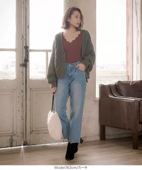 美品 人気♡トゥモローランド*ローゲージボリュームニットカーディガン MAISON DE THERESE（メゾン ド テレーズ） カーディガン ミックス
