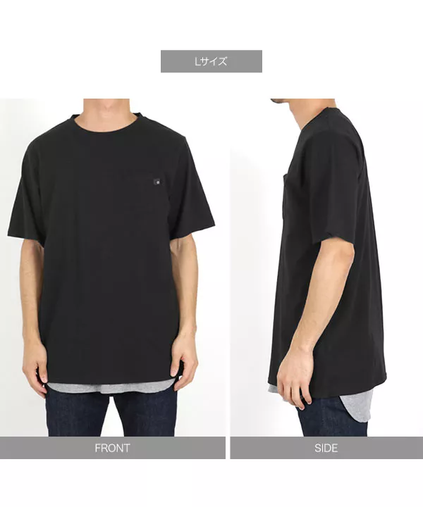 [ 近藤千尋さんコラボ ] [ メンズ ]ポケット付きサイドスリットゆるTシャツ [C3955]  　 | トップス全品送料無料！9/11(金)18:00〜9/14(月)朝11:59まで