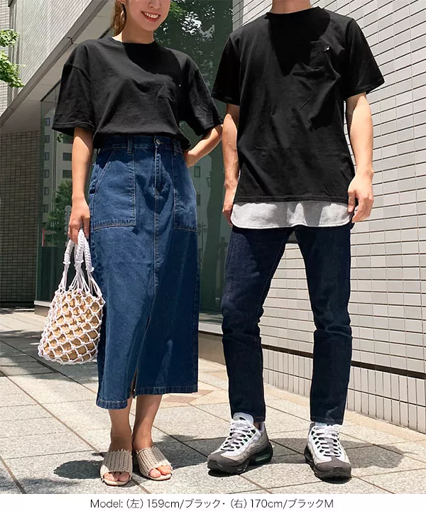 [ 近藤千尋さんコラボ ] [ メンズ ]ポケット付きサイドスリットゆるTシャツ [C3955]  　 | トップス全品送料無料！9/11(金)18:00〜9/14(月)朝11:59まで