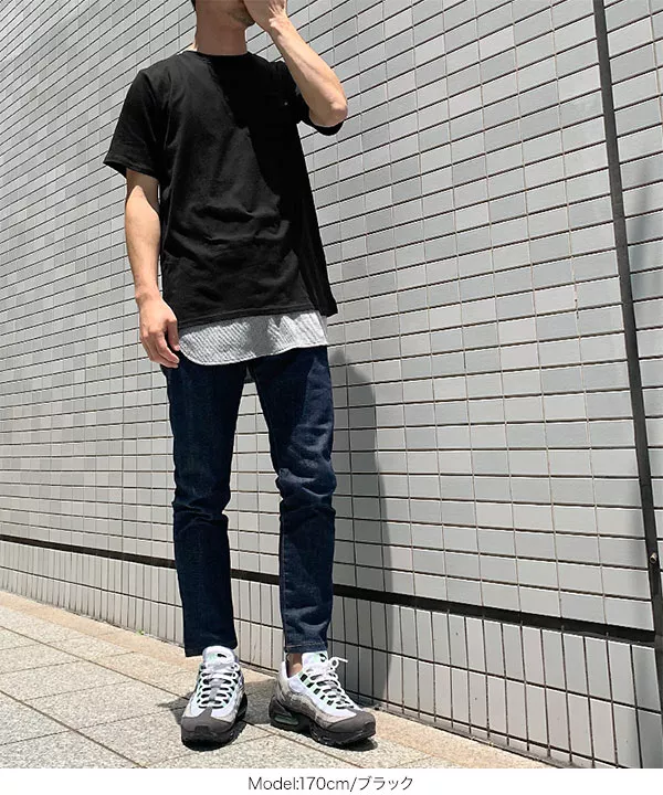 [ 近藤千尋さんコラボ ] [ メンズ ]ポケット付きサイドスリットゆるTシャツ [C3955]  　 | トップス全品送料無料！9/11(金)18:00〜9/14(月)朝11:59まで