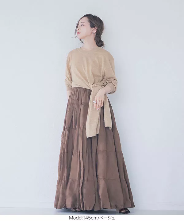 ニットチュニック☆a.v.v.好きMICHEL 好きオズモーシス好きに 安田美沙子さん着用・選べる2type・洗える】もちニットチュニック