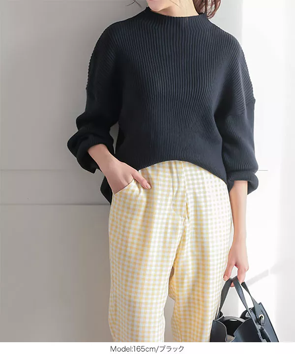 ひなビタ　スリーブセット　ほぼ新品 ボトルネックパフスリーブニット [C4285] - レディース