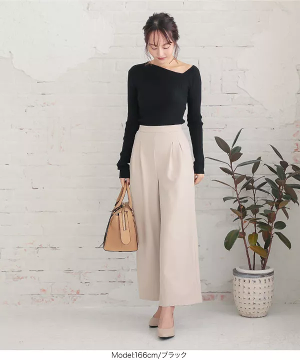 アシンメトリーリブニット アシンメトリーリブニット [C4447] - レディースファッション通販 神戸