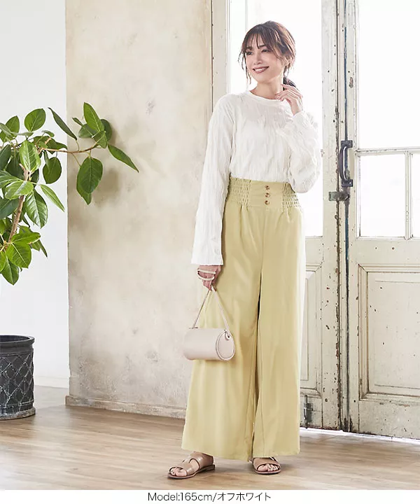クリンクルブラウス [C4596]   　 | トップス全品送料無料！9/11(金)18:00〜9/14(月)朝11:59まで