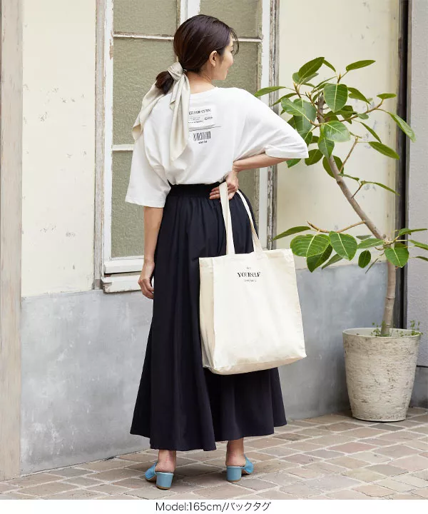 [ 3点セット ]ビッグT+キャンバスBag+スカーフ [C4598]   　
