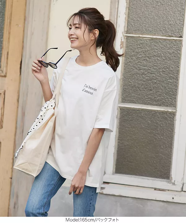 [ 3点セット ]ビッグT+キャンバスBag+スカーフ [C4598]   　