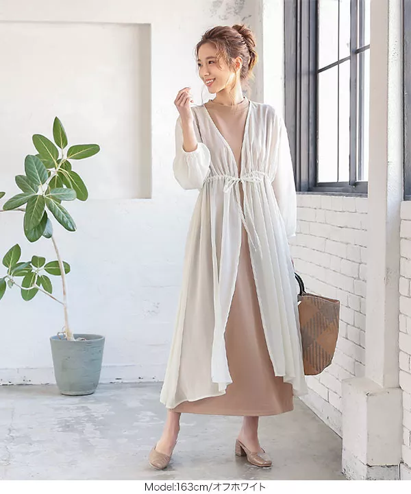 楊柳ロングガウン [C4609] - レディースファッション通販 神戸