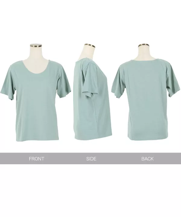 スクープネックTシャツ [C4790]   　