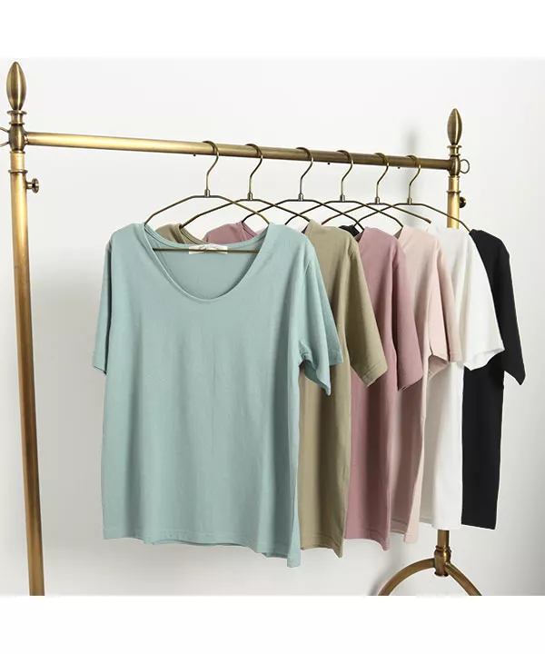 スクープネックTシャツ [C4790]   　