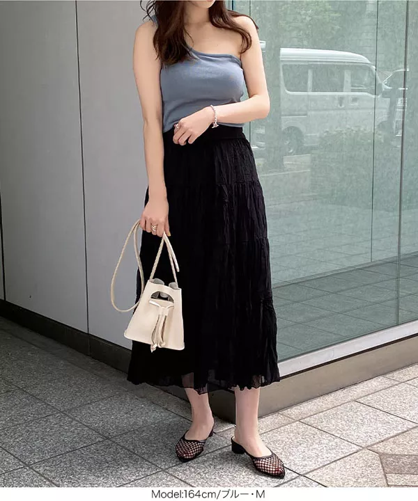 カップ付き2WAYワンショルタンクトップ [C4824] - レディース
