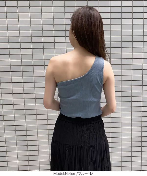 カップ付き2WAYワンショルタンクトップ [C4824] - レディース