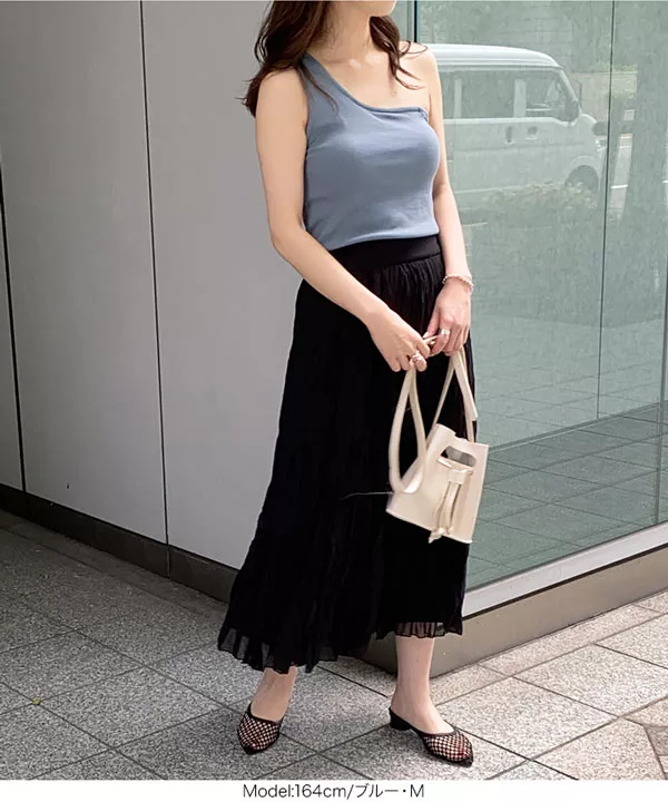カップ付き２WAYワンショルタンクトップ [C4824]