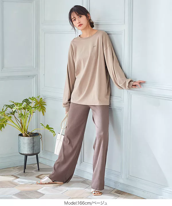 バックロゴゆるチュニックTシャツ [C4832]   　