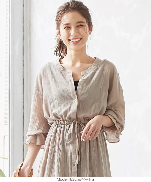 ガーゼロングガウンシャツ [C4843] - レディースファッション通販 神戸