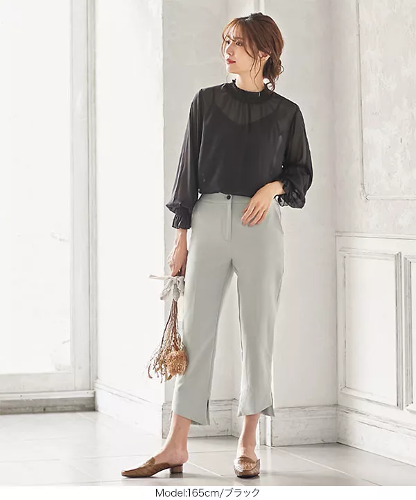 シャーリングシアーブラウス [C4850]   　 | トップス全品送料無料！8/3(月)朝11:59まで
