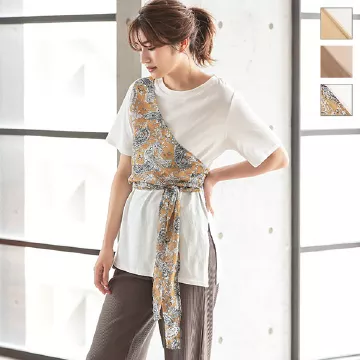 レイヤード風Tシャツ [C4855]   　