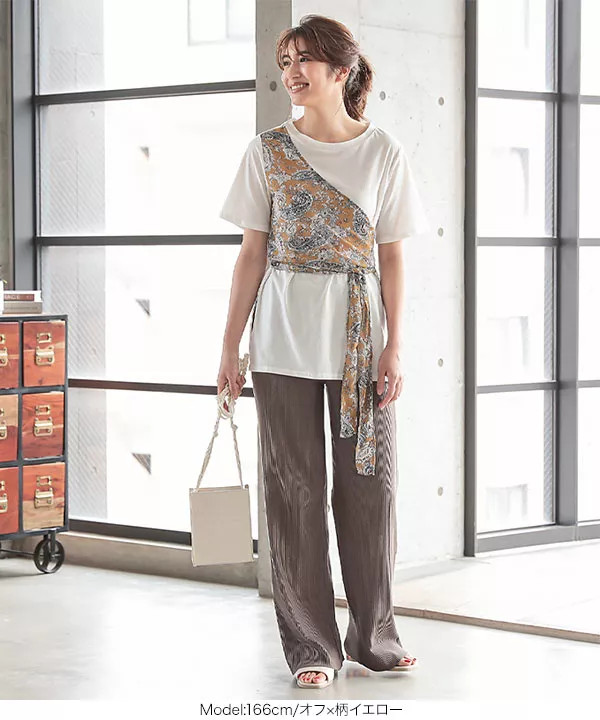 レイヤード風Tシャツ [C4855]| SALE！