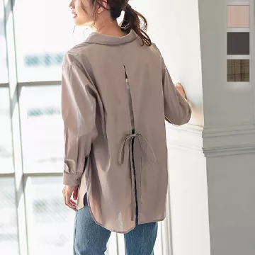 バックスリットリボンシャツ [C4905]   　