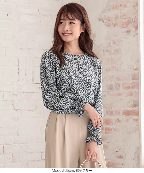 ギャザーバルーンスリーブブラウス [C4976]   　 | トップス全品送料無料！10/2(金)18:00〜10/5(月)朝11:59まで