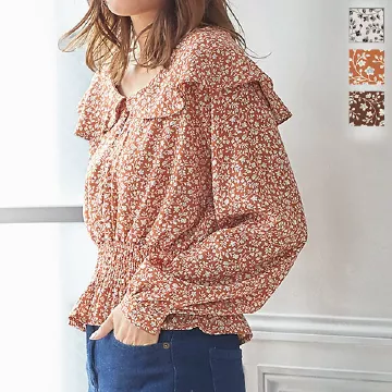 ビッグカラーブラウス [C4985]   　