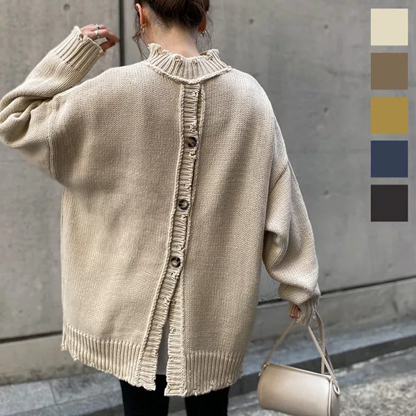 ✨美品✨ENFÖLD ウエストリボン コットン ニット トップス 38 グレー ✨美品✨ENFÖLD ウエストリボン コットン ニット トップス 38