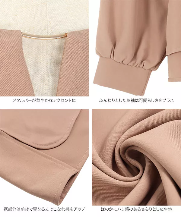 C539/美品 120%LINO ブラウス 黒染め 7分袖 キーネック 44 KOBE LETTUCE（神戸レタス） スフレニット レディース 長袖 40代 50代