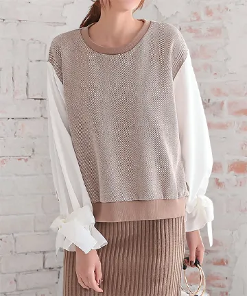 ヘリンボーンドッキングプルオーバー [C5061]   　