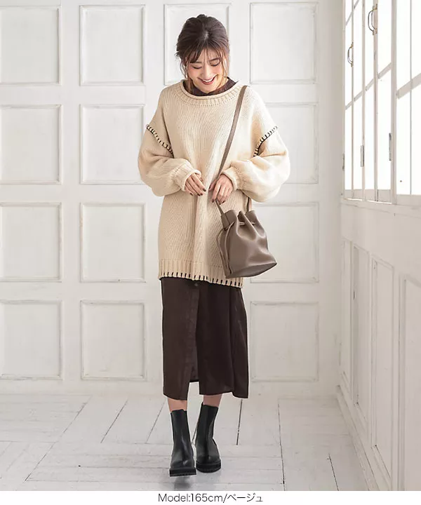 ハンドステッチビッグニット [C5067] - レディースファッション通販