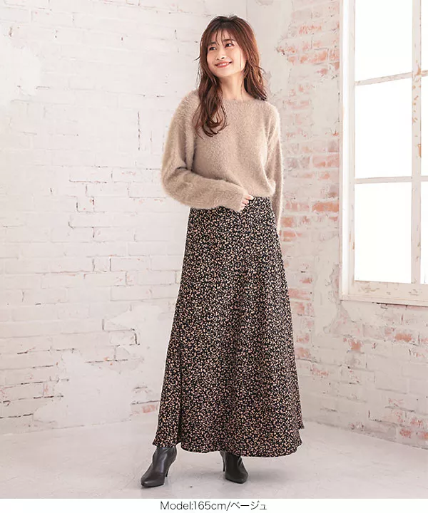 シャギーボートネックニット [C5075] - レディースファッション通販