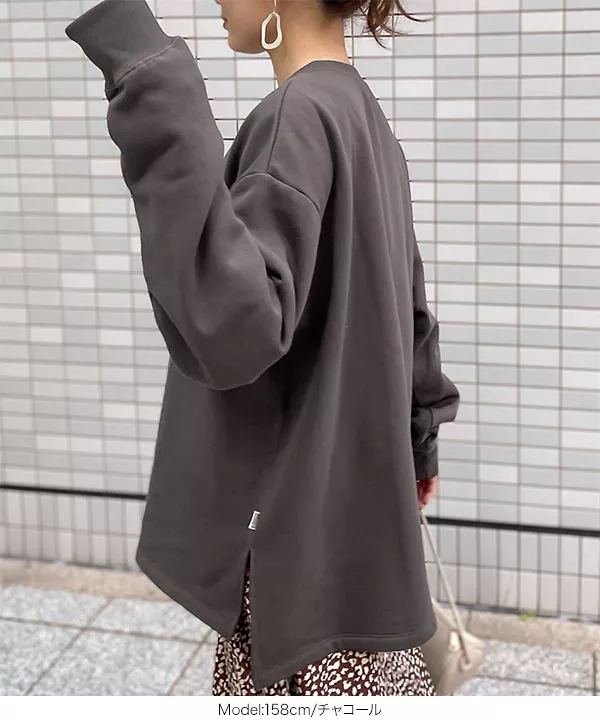 USAコットン ]ユニセックス裏起毛ビッグトップス [C5078] - レディース