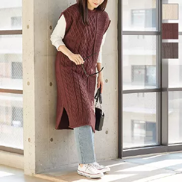 HYKE ロングニットベスト 3030004226516673_01_8877.jpeg