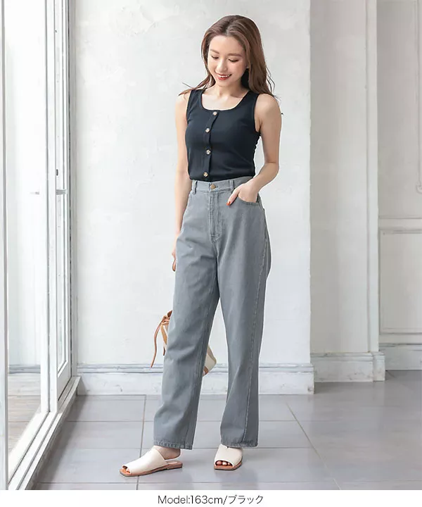 LOREL RIB タンクトップ　グレー LOREL RIB タンクトップ（タンクトップ）｜MUSE de Deuxieme Classe