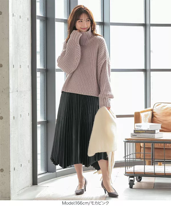 ボリュームハイネックニットトップス [C5155] | トップス全品送料無料