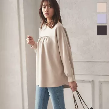 ギャザー切り替えダンボールプルオーバー [C5202]   　