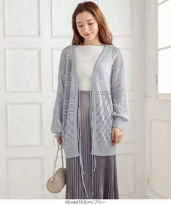 バックディテールニット　バックリボントップス　ネイビー　異素材 配色ニットバッグ(その他のバッグ) | GIANNI LO GIUDICE(小さい