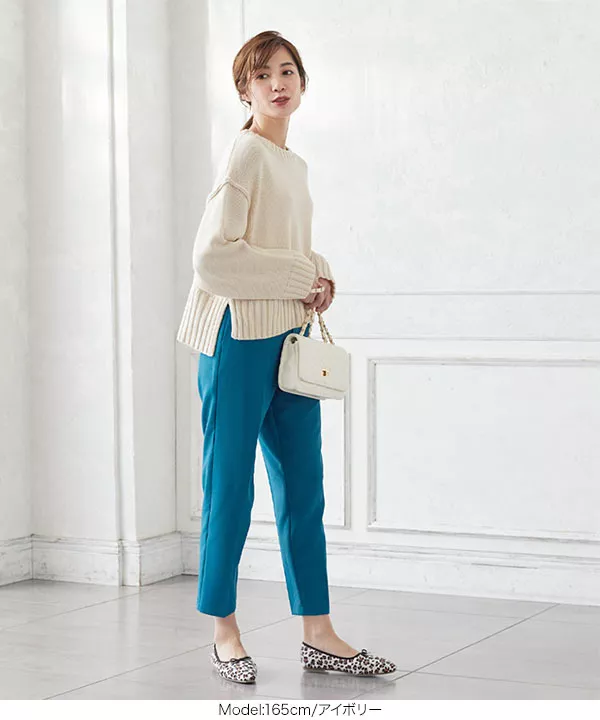 アウトリンキングニットプルオーバー [C5245] - レディース