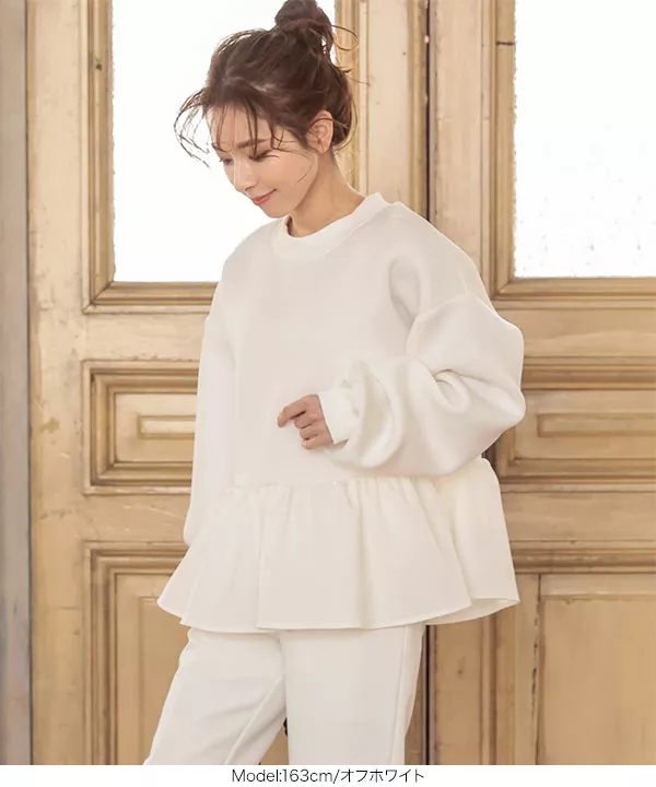 ウエスト切替ペプラムトップス [C5266] | トップス全品送料無料！2/20