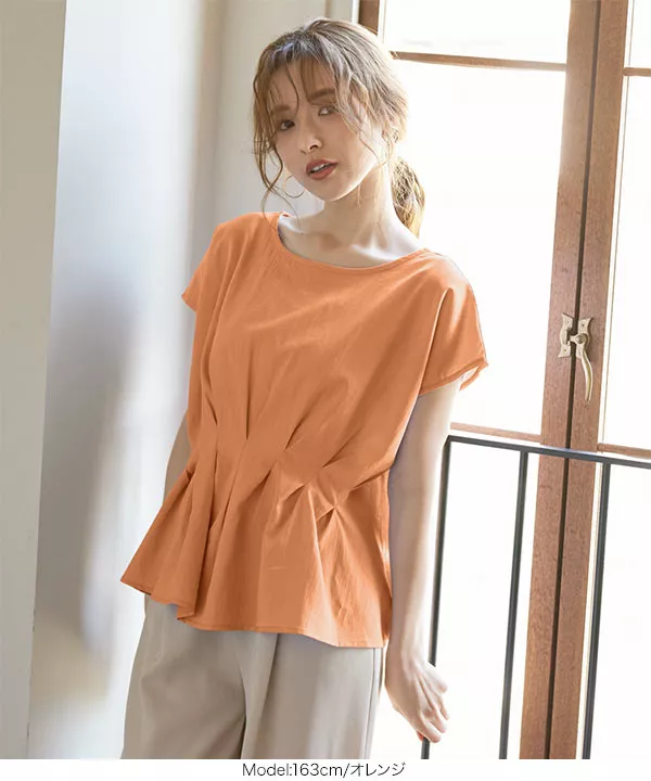 前後2wayタック入りブラウス [C5296]   　