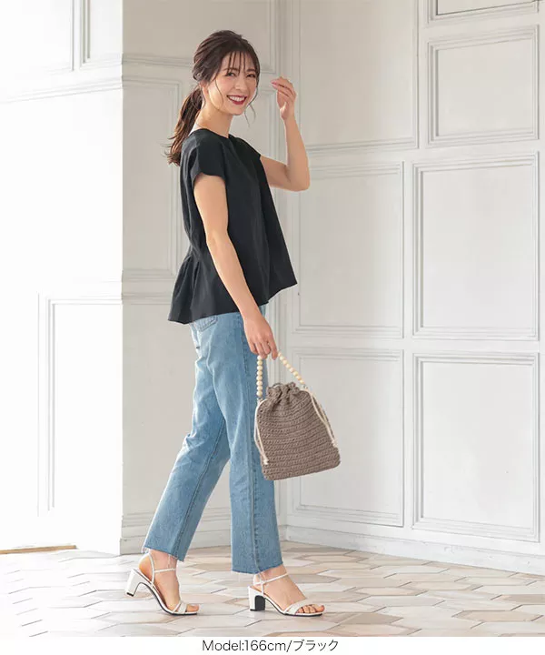 前後2wayタック入りブラウス [C5296]   　