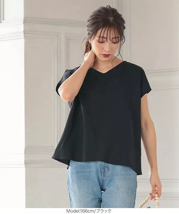 前後2wayタック入りブラウス [C5296]   　