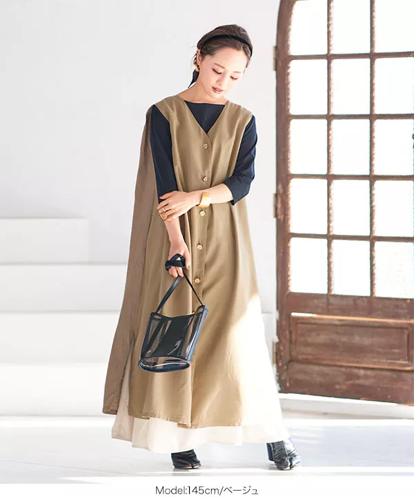 田中亜希子さんコラボ ] ノースリロングジレ [C5353] | トップス全品