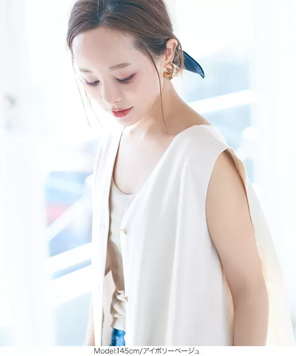 田中亜希子さんコラボ ] ノースリロングジレ [C5353] - レディース