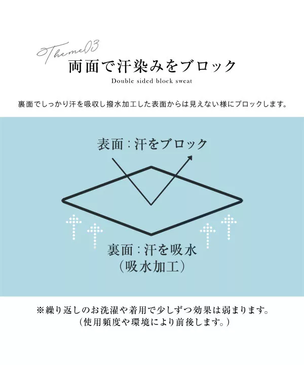 選べる2タイプ 汗ジミ防止カットソーゆるトップス [C5394]   　