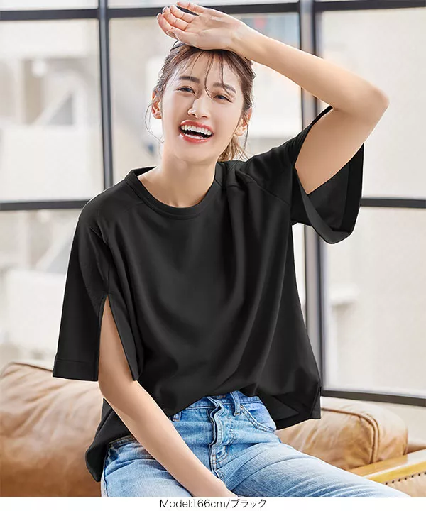 スリットスリーブTシャツ [C5426]   　
