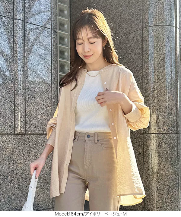 新品タグ付　ADORE リボン袖　　シャツ　美シルエット　38 Mサイズ いーちゃんコラボ ］ ウエストリボン付カラーシャツ [C5430